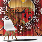 Indigenous Goanna Australia Window Curtain Aussie Uluru Ayers Rock Sturt's Desert Pea
