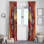 Indigenous Goanna Australia Window Curtain Aussie Uluru Ayers Rock Sturt's Desert Pea
