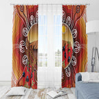 Indigenous Goanna Australia Window Curtain Aussie Uluru Ayers Rock Sturt's Desert Pea