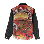 Indigenous Goanna Australia Women Casual Shirt Aussie Uluru Ayers Rock Sturt's Desert Pea