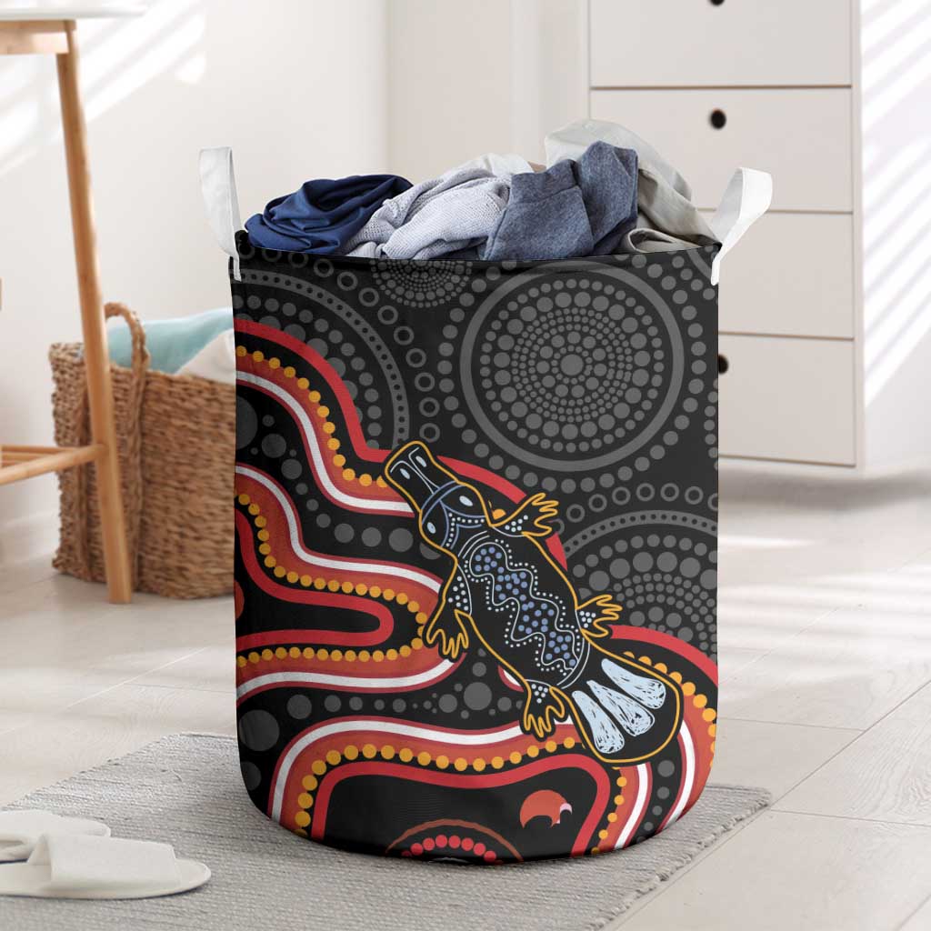 Indigenous Platypus Australia Laundry Basket Australian Aboriginal Art Proud