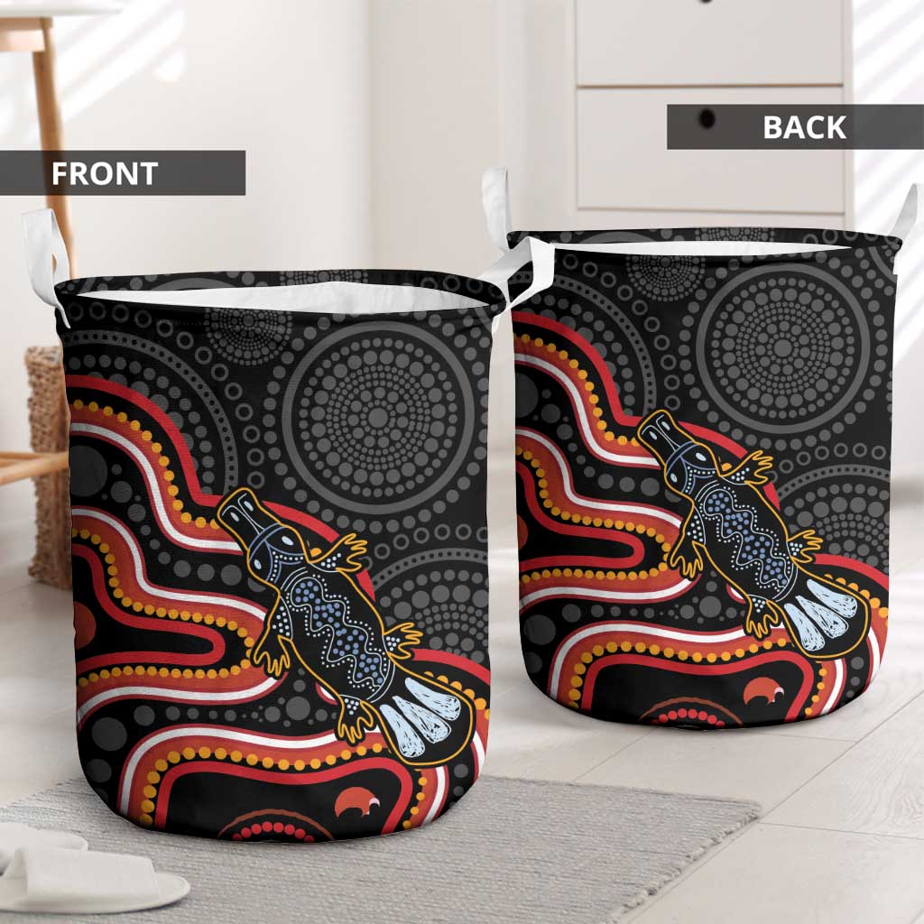 Indigenous Platypus Australia Laundry Basket Australian Aboriginal Art Proud