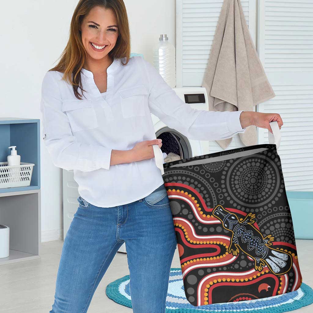 Indigenous Platypus Australia Laundry Basket Australian Aboriginal Art Proud