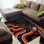 Indigenous Platypus Australia Area Rug Australian Aboriginal Art Proud