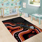Indigenous Platypus Australia Area Rug Australian Aboriginal Art Proud
