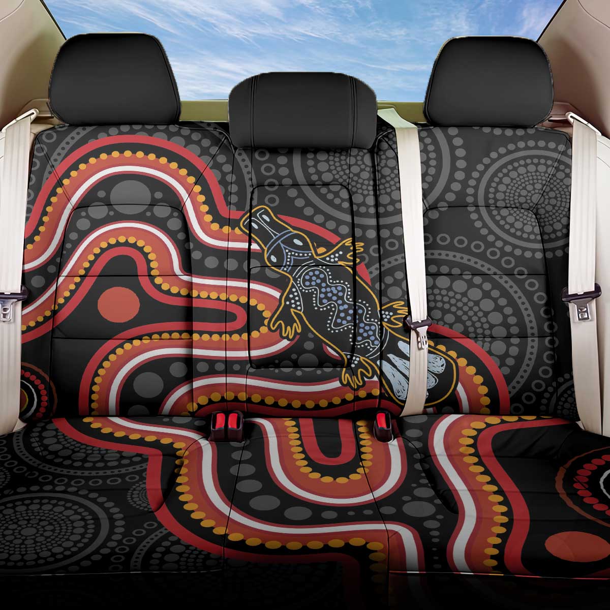 Indigenous Platypus Australia Back Car Seat Cover Australian Aboriginal Art Proud