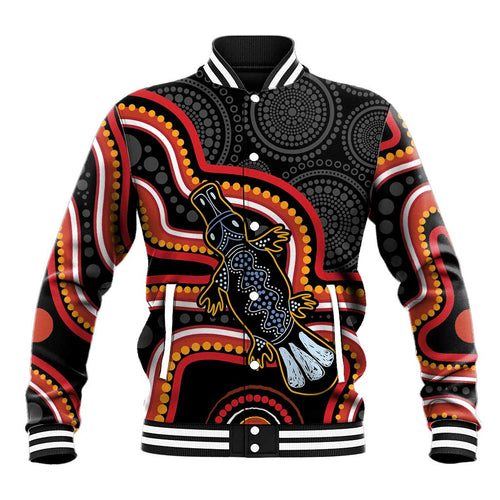 Indigenous Platypus Australia Baseball Jacket Australian Aboriginal Art Proud