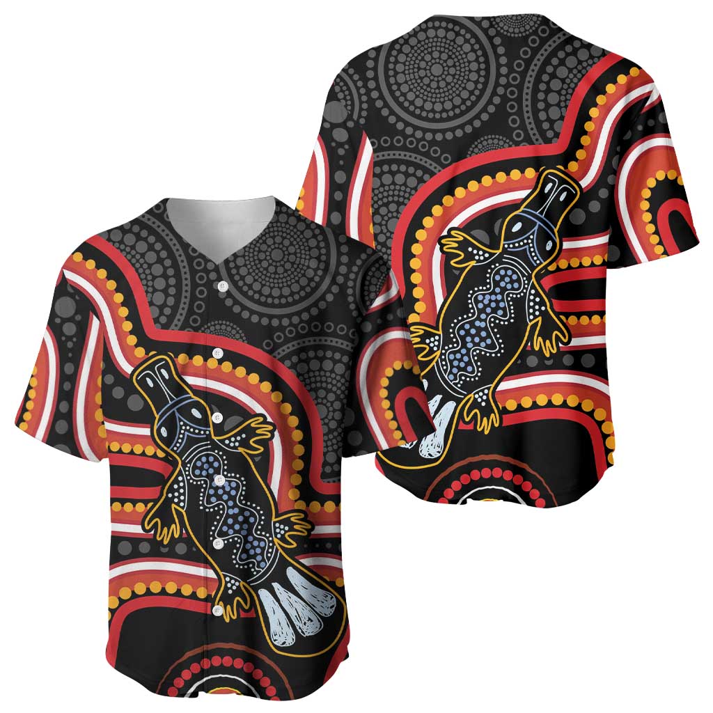 Indigenous Platypus Australia Baseball Jersey Australian Aboriginal Art Proud