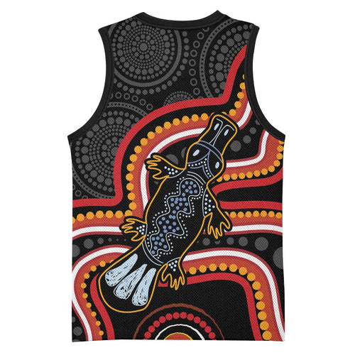 Indigenous Platypus Australia Basketball Jersey Australian Aboriginal Art Proud