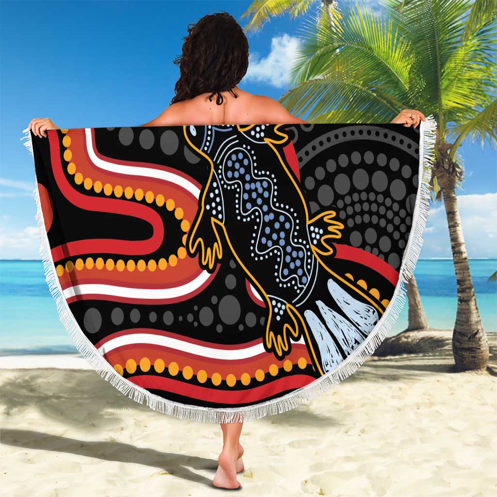 Indigenous Platypus Australia Beach Blanket Australian Aboriginal Art Proud