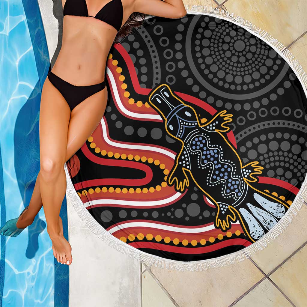 Indigenous Platypus Australia Beach Blanket Australian Aboriginal Art Proud