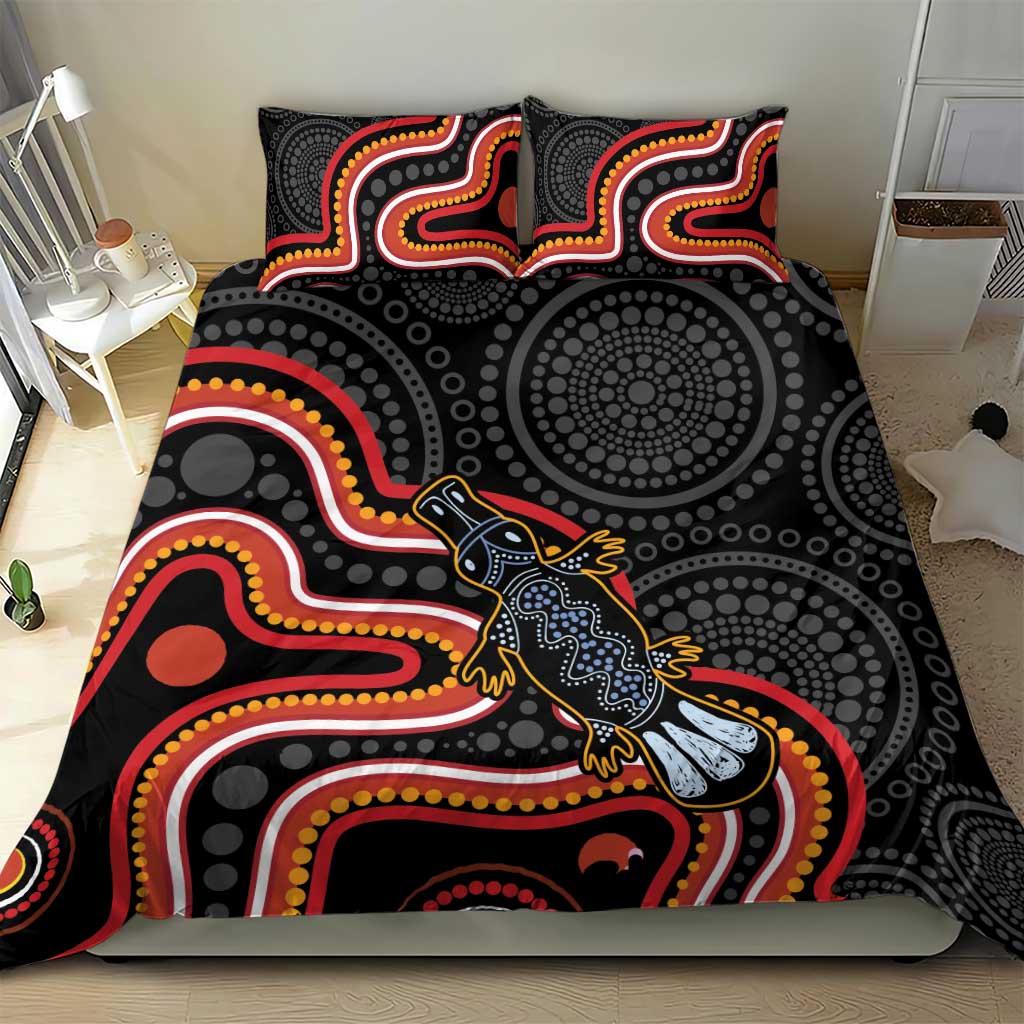 Indigenous Platypus Australia Bedding Set Australian Aboriginal Art Proud