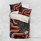 Indigenous Platypus Australia Bedding Set Australian Aboriginal Art Proud