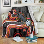 Indigenous Platypus Australia Blanket Australian Aboriginal Art Proud
