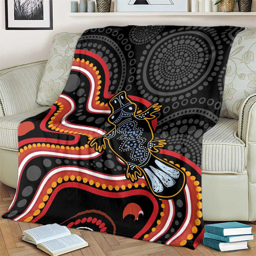 Indigenous Platypus Australia Blanket Australian Aboriginal Art Proud