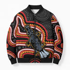 Indigenous Platypus Australia Bomber Puffer Jacket Australian Aboriginal Art Proud