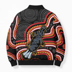 Indigenous Platypus Australia Bomber Puffer Jacket Australian Aboriginal Art Proud
