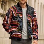 Indigenous Platypus Australia Bomber Puffer Jacket Australian Aboriginal Art Proud