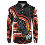 Indigenous Platypus Australia Button Sweatshirt Australian Aboriginal Art Proud