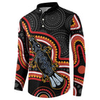 Indigenous Platypus Australia Button Sweatshirt Australian Aboriginal Art Proud
