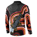 Indigenous Platypus Australia Button Sweatshirt Australian Aboriginal Art Proud