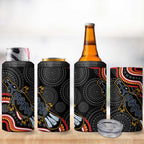 Indigenous Platypus Australia 4 in 1 Can Cooler Tumbler Australian Aboriginal Art Proud