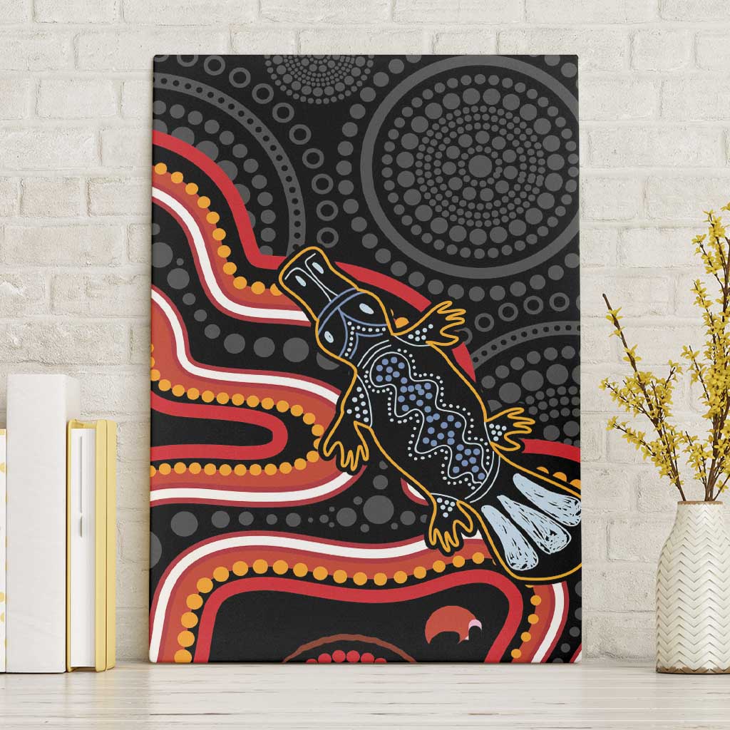 Indigenous Platypus Australia Canvas Wall Art Australian Aboriginal Art Proud
