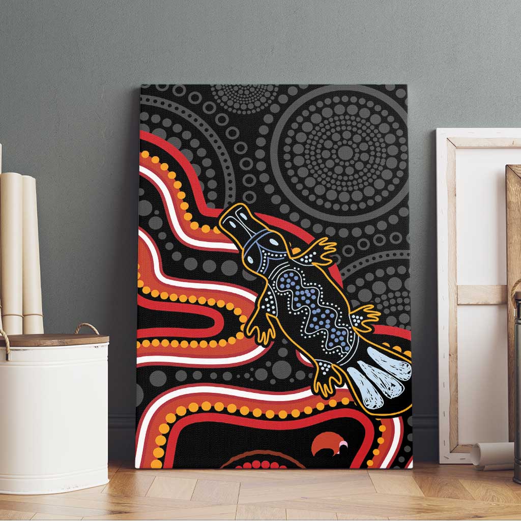Indigenous Platypus Australia Canvas Wall Art Australian Aboriginal Art Proud