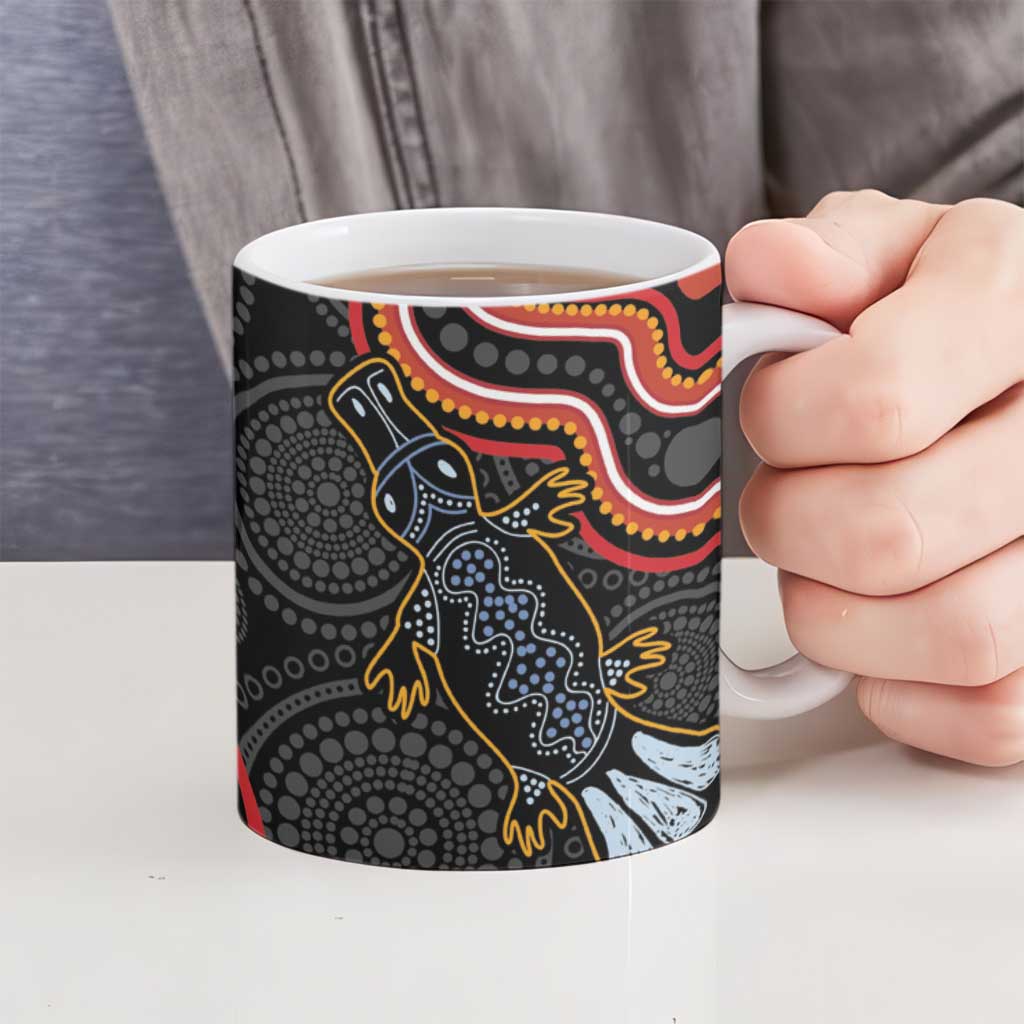 Indigenous Platypus Australia Ceramic Mug Australian Aboriginal Art Proud
