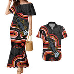 Indigenous Platypus Australia Couples Matching Mermaid Dress and Hawaiian Shirt Australian Aboriginal Art Proud