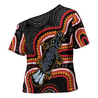 Indigenous Platypus Australia Cross Shoulder Shirt Australian Aboriginal Art Proud