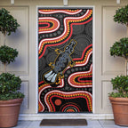 Indigenous Platypus Australia Door Cover Australian Aboriginal Art Proud