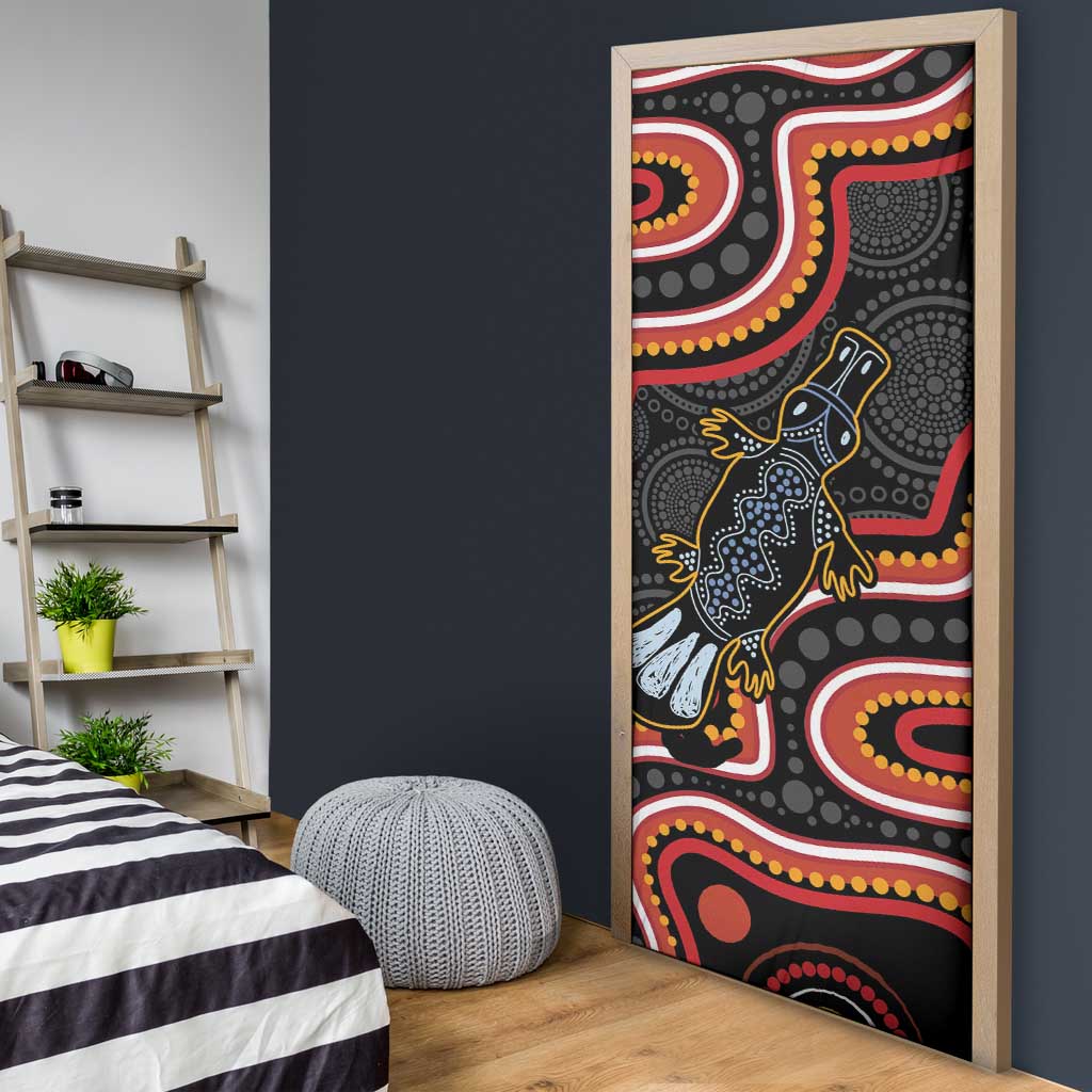 Indigenous Platypus Australia Door Cover Australian Aboriginal Art Proud