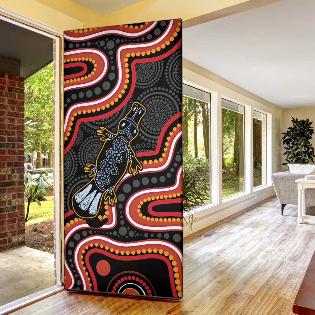 Indigenous Platypus Australia Door Cover Australian Aboriginal Art Proud
