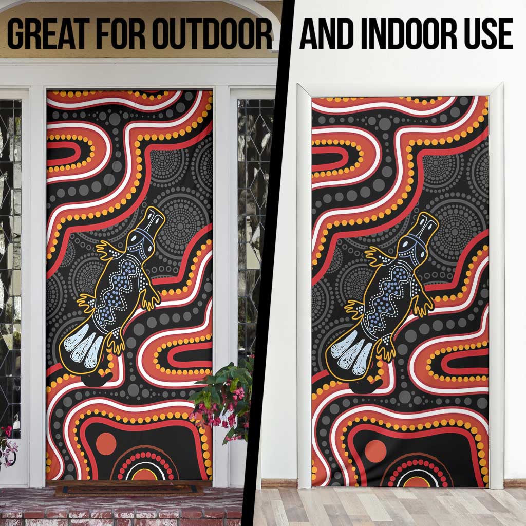 Indigenous Platypus Australia Door Cover Australian Aboriginal Art Proud