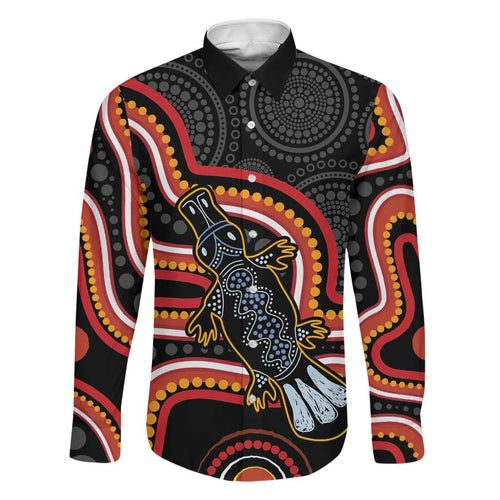 Indigenous Platypus Australia Family Matching Tank Maxi Dress and Hawaiian Shirt Australian Aboriginal Art Proud