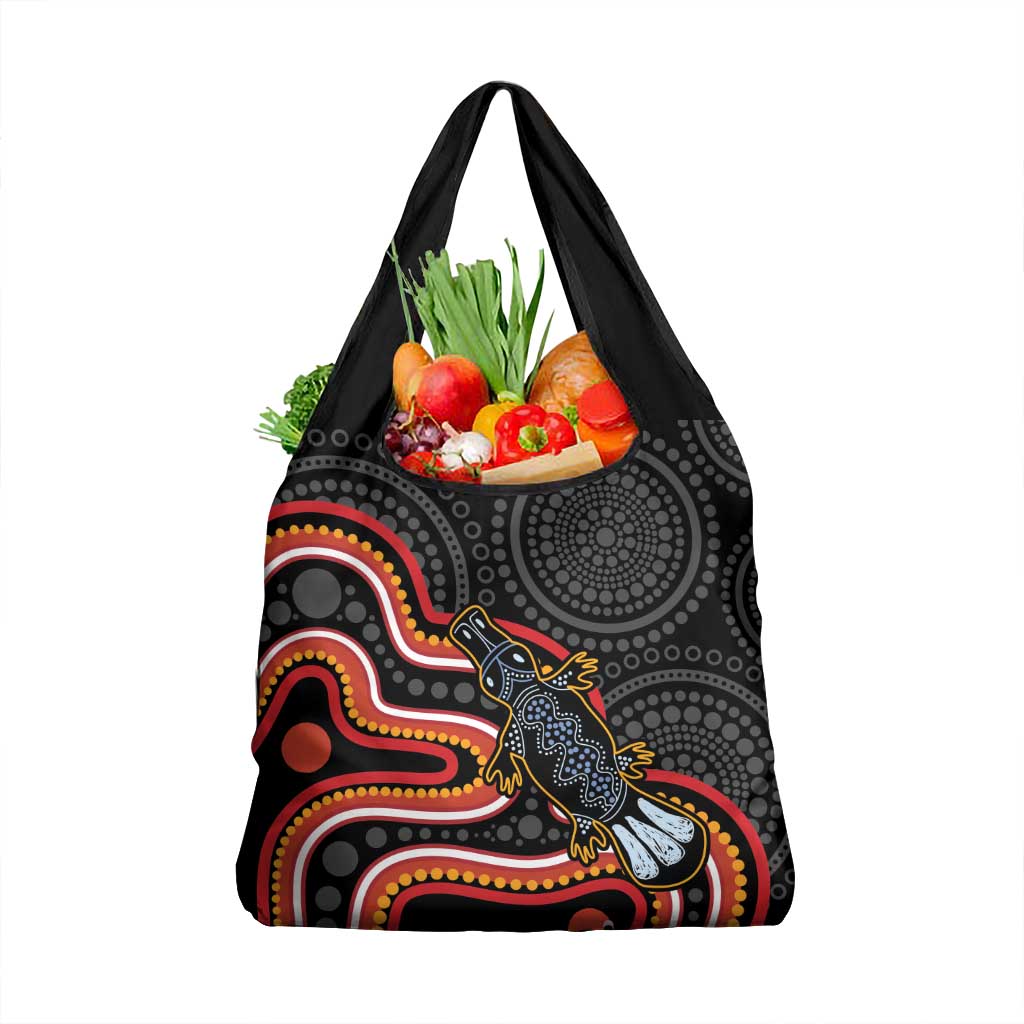 Indigenous Platypus Australia Grocery Bag Australian Aboriginal Art Proud