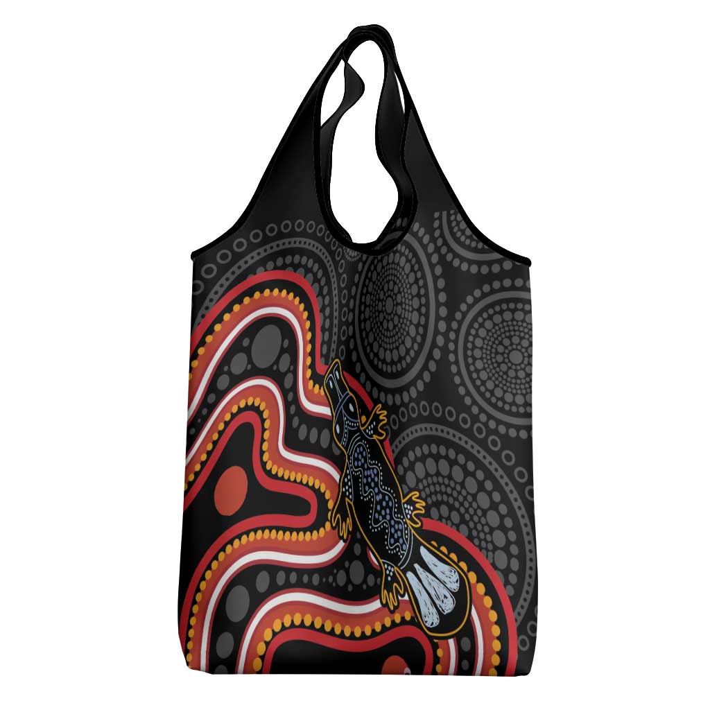 Indigenous Platypus Australia Grocery Bag Australian Aboriginal Art Proud