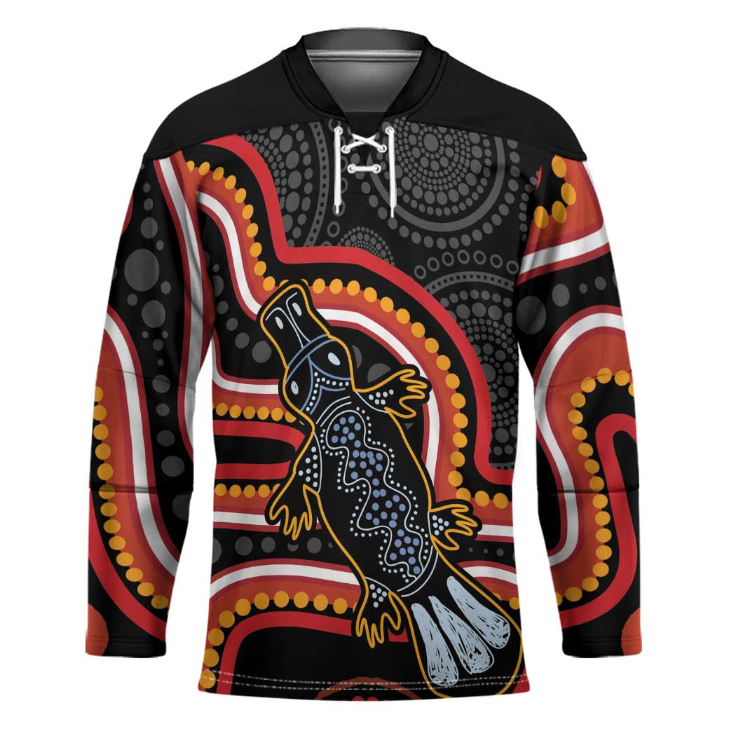 Indigenous Platypus Australia Hockey Jersey Australian Aboriginal Art Proud