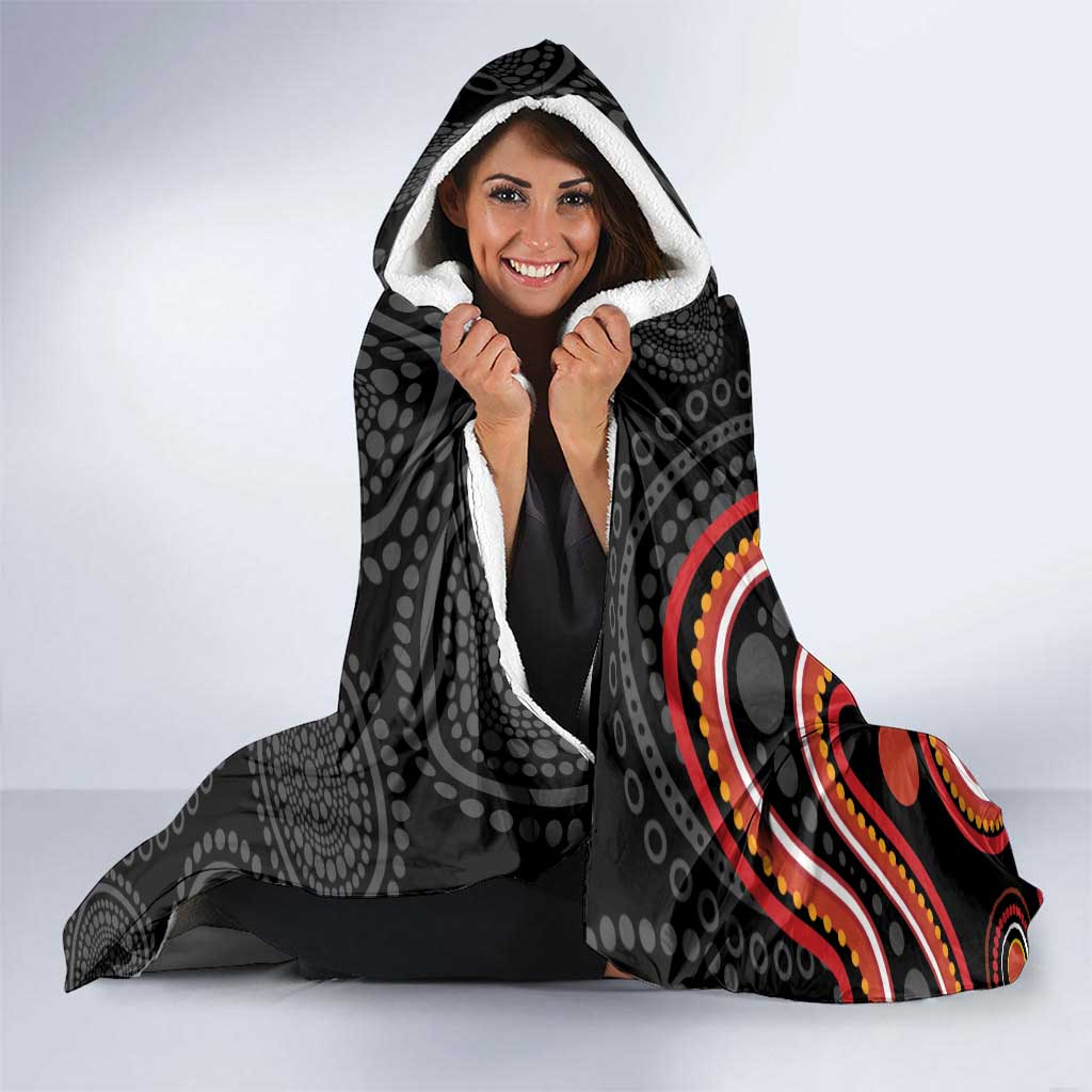 Indigenous Platypus Australia Hooded Blanket Australian Aboriginal Art Proud