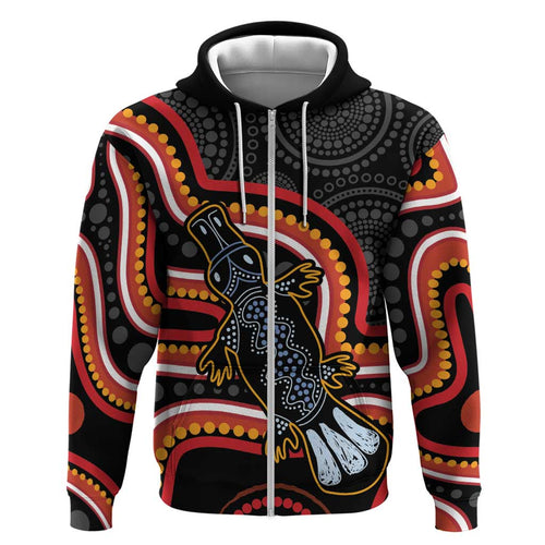 Indigenous Platypus Australia Hoodie Australian Aboriginal Art Proud