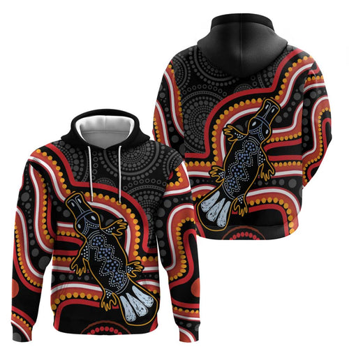 Indigenous Platypus Australia Hoodie Australian Aboriginal Art Proud