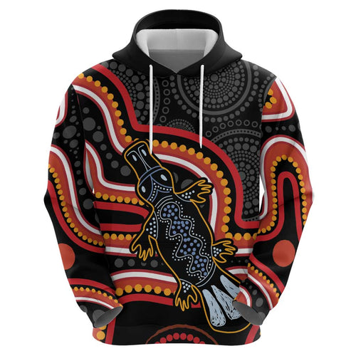 Indigenous Platypus Australia Hoodie Australian Aboriginal Art Proud