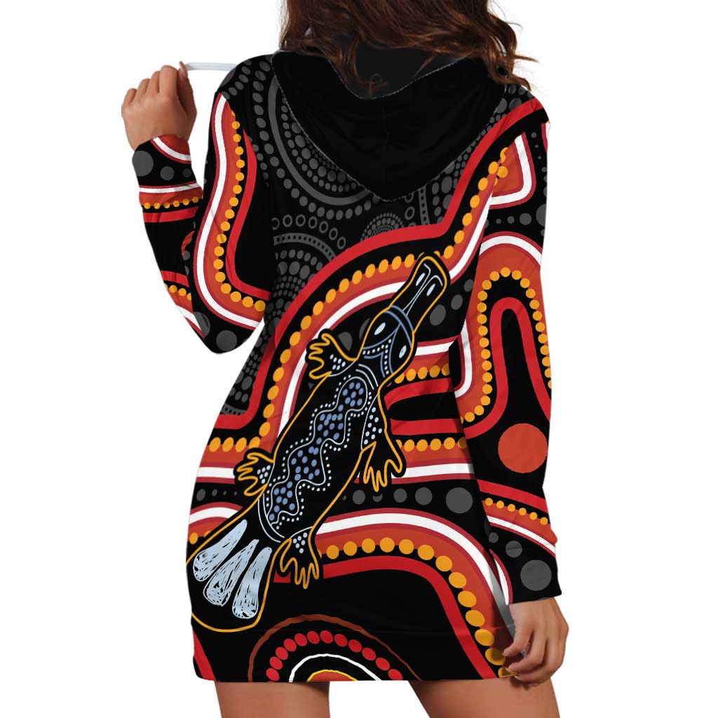 Indigenous Platypus Australia Hoodie Dress Australian Aboriginal Art Proud
