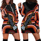 Indigenous Platypus Australia Hoodie Dress Australian Aboriginal Art Proud