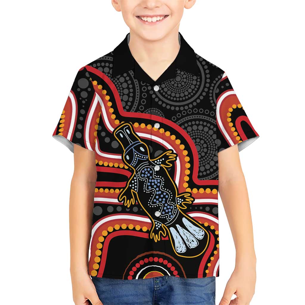 Indigenous Platypus Australia Kid Hawaiian Shirt Australian Aboriginal Art Proud