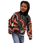 Indigenous Platypus Australia Kid Hoodie Australian Aboriginal Art Proud