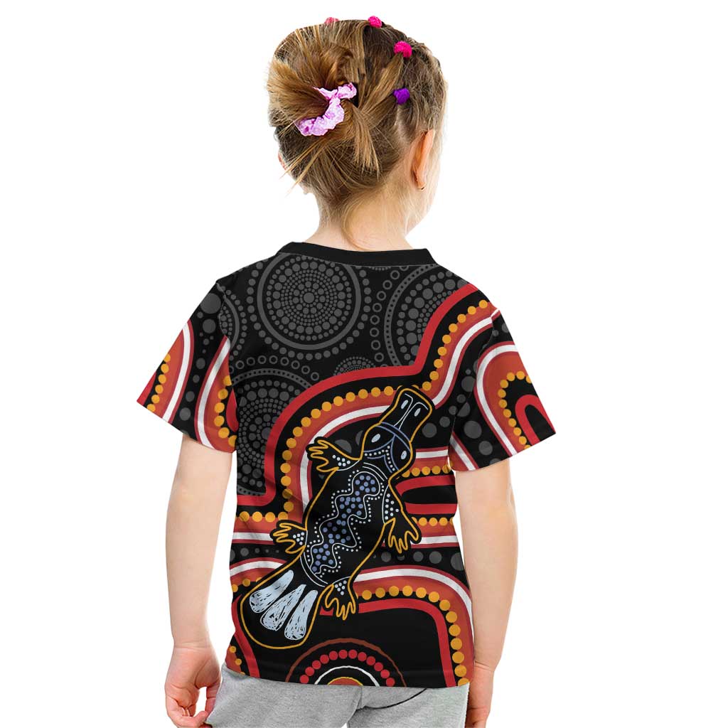 Indigenous Platypus Australia Kid T Shirt Australian Aboriginal Art Proud