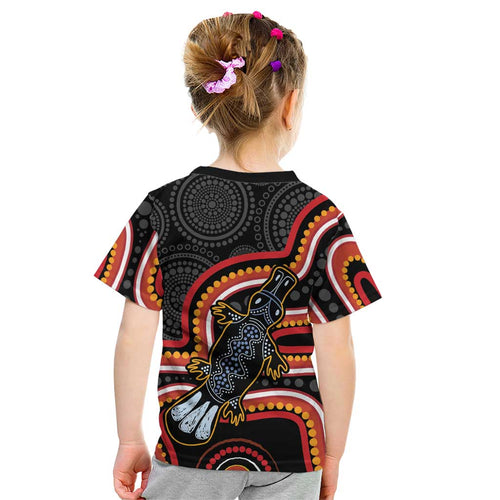 Indigenous Platypus Australia Kid T Shirt Australian Aboriginal Art Proud