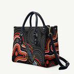 Indigenous Platypus Australia Leather Bag Australian Aboriginal Art Proud